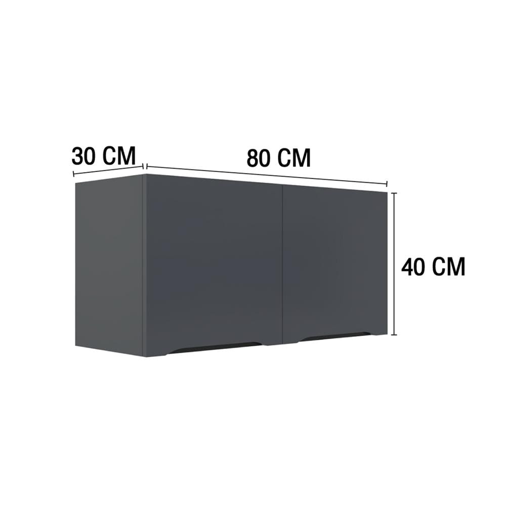 ตู้แขวนคู่ MJ ECO 80x40 ซม. สี GREY GRAPHITE