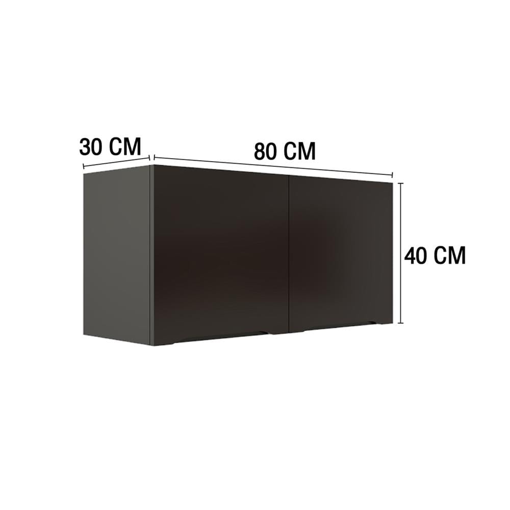 ตู้แขวนคู่ MJ ECO 80x40 ซม. สี DARK CHOCOLATE