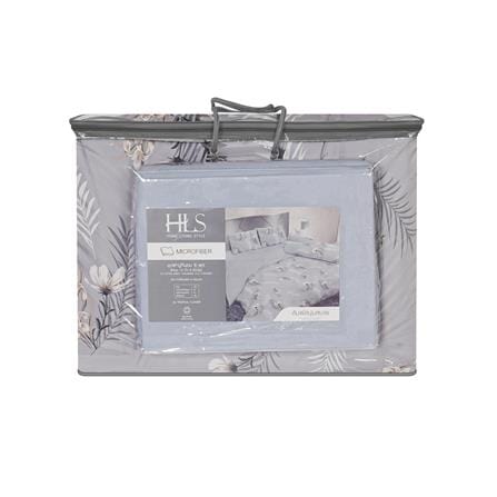 ชุดผ้าปูที่นอน 6 ฟุต (ชุด 6 ชิ้น) HOME LIVING STYLE TROPICAL FLOWER สี GREY_6