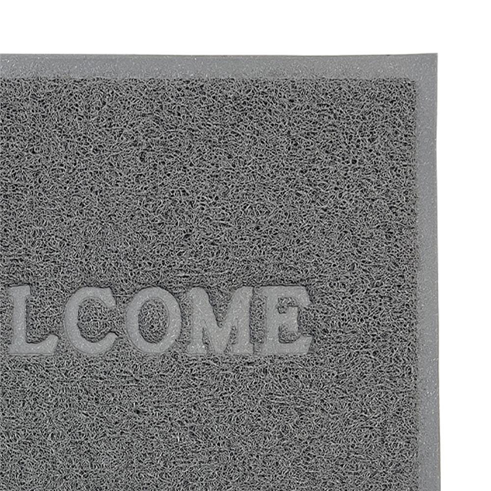 พรมเช็ดเท้าดักฝุ่น HOME LIVING STYLE S.WELCOME 60X80 ซม. สีเทา
