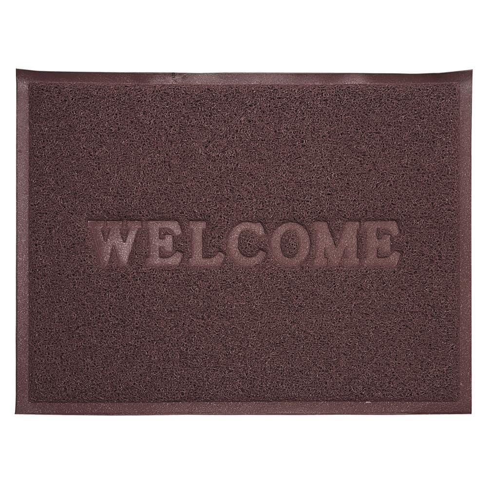 พรมเช็ดเท้าดักฝุ่น HOME LIVING STYLE S.WELCOME 60X80 ซม. สีน้ำตาล_1