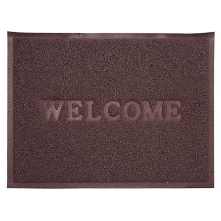 พรมเช็ดเท้าดักฝุ่น HOME LIVING STYLE S.WELCOME 60X80 ซม. สีน้ำตาล_0