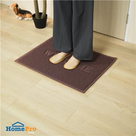 พรมเช็ดเท้าดักฝุ่น HOME LIVING STYLE S.WELCOME 60X80 ซม. สีน้ำตาล_4