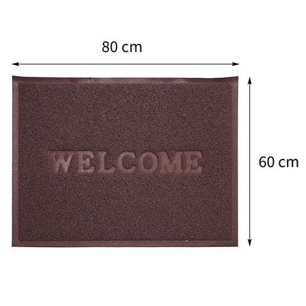 พรมเช็ดเท้าดักฝุ่น HOME LIVING STYLE S.WELCOME 60X80 ซม. สีน้ำตาล_6
