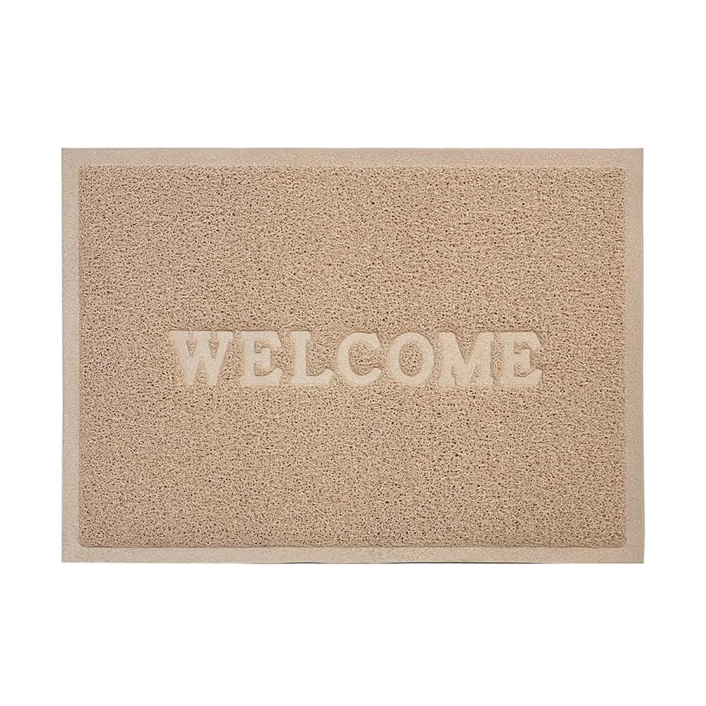 พรมเช็ดเท้าดักฝุ่น HOME LIVING STYLE S.WELCOME 50X70 ซม. สีเบจ_0