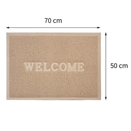 พรมเช็ดเท้าดักฝุ่น HOME LIVING STYLE S.WELCOME 50X70 ซม. สีเบจ_6