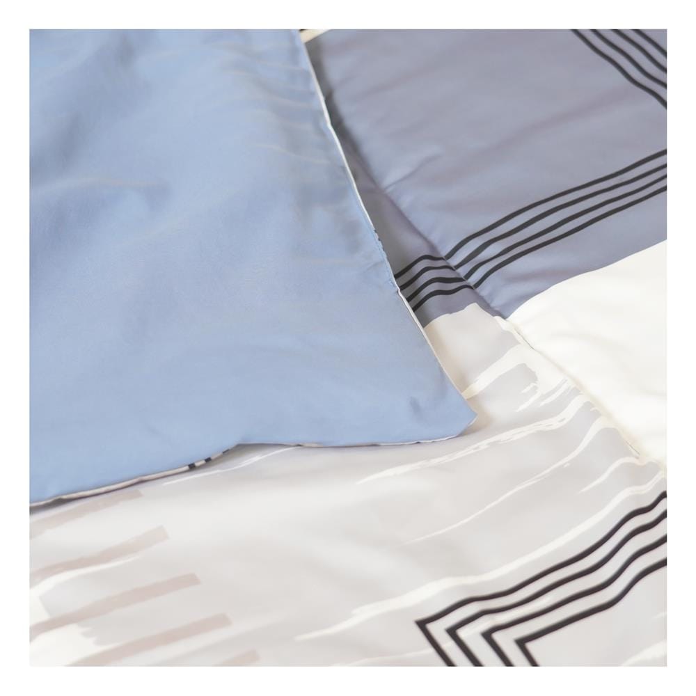 ชุดผ้าปูที่นอน 6 ฟุต (ชุด 6 ชิ้น) HOME LIVING STYLE RECTANGLE สี GREY