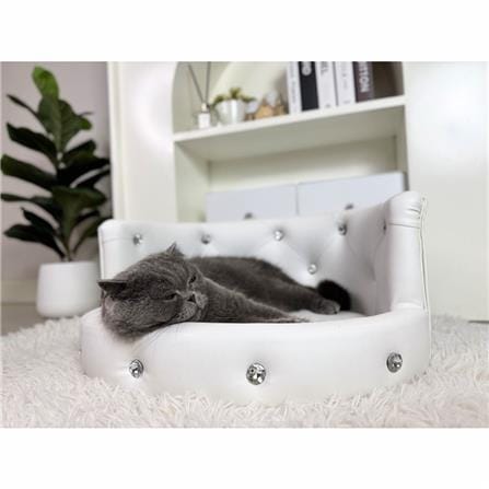 โซฟาสัตว์เลี้ยง PET BUDDY PB05S 26X55X46 ซม. สีขาว_3