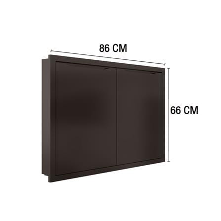 บานซิงค์คู่ MJ ECO 86x66 ซม. สี DARK CHOCOLATE_5