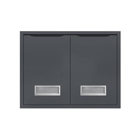 บานซิงค์คู่พร้อมช่องระบายอากาศ MJ ECO 86x66 ซม. สี GREY GRAPHITE
