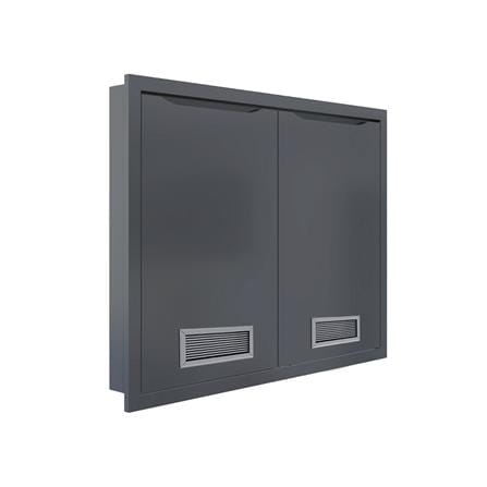 บานซิงค์คู่พร้อมช่องระบายอากาศ MJ ECO 86x66 ซม. สี GREY GRAPHITE_1