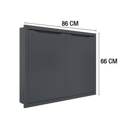 บานซิงค์คู่ MJ ECO 86x66 ซม. สี GREY GRAPHITE_4