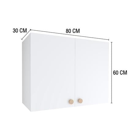 ตู้แขวนคู่ MJ DOT 80x60 ซม. สี WHITE_4