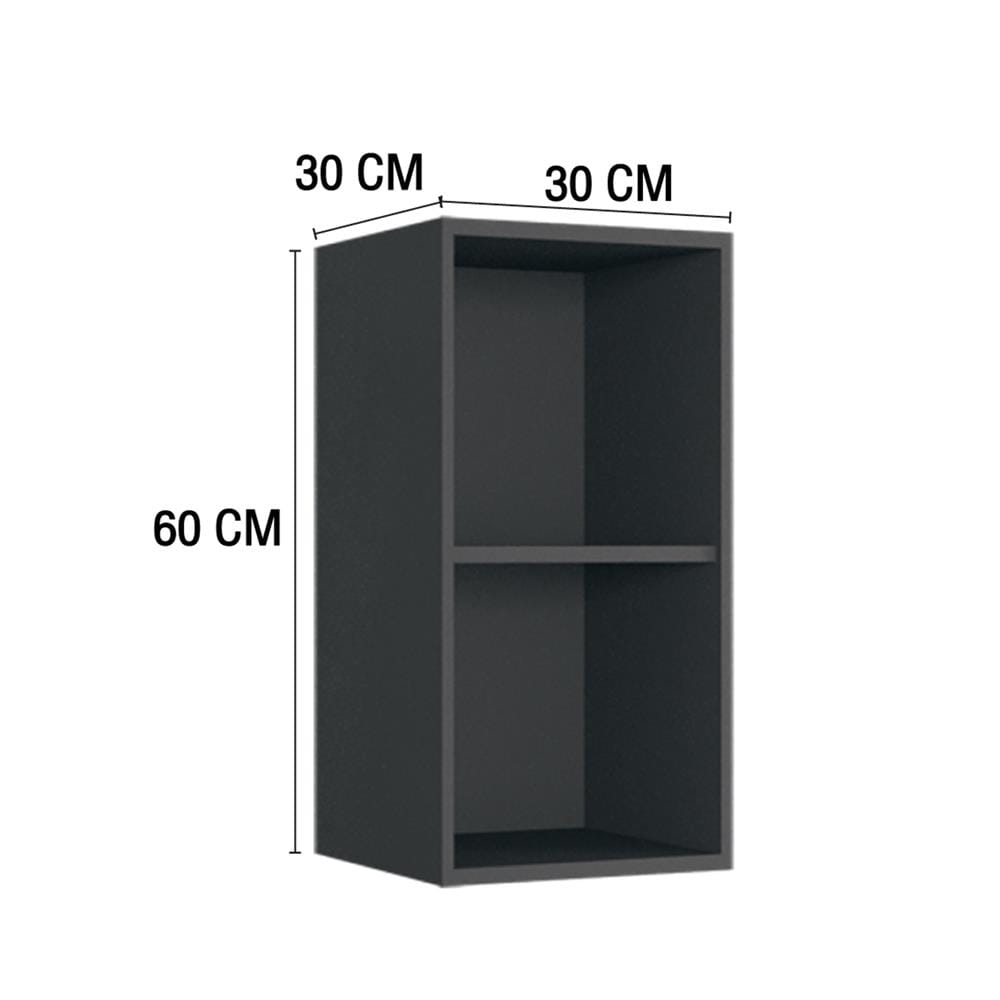 กล่องแขวนเสริม MJ ECO 30x60 ซม. สี GREY GRAPHITE