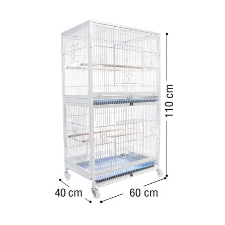กรงนก PETUS 60X40X110 ซม. สีขาว_2