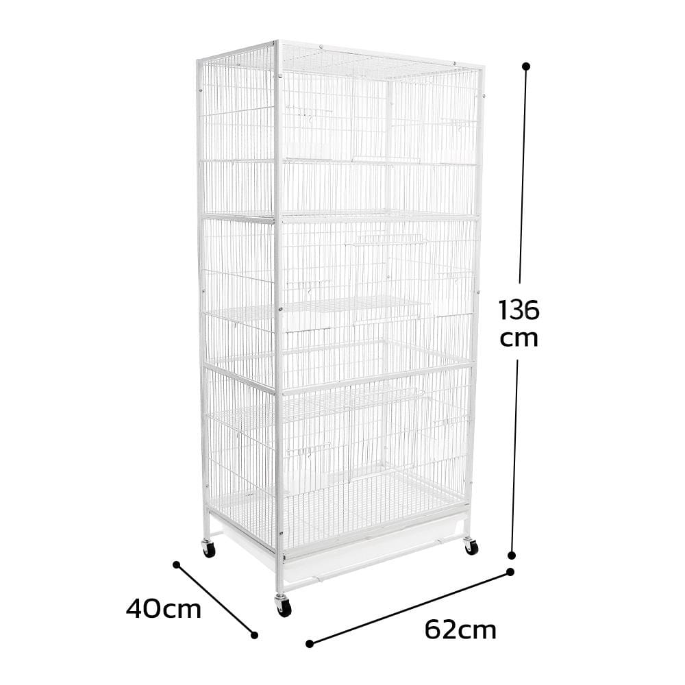 กรงนก PETUS 62X40X136 ซม. สีขาว