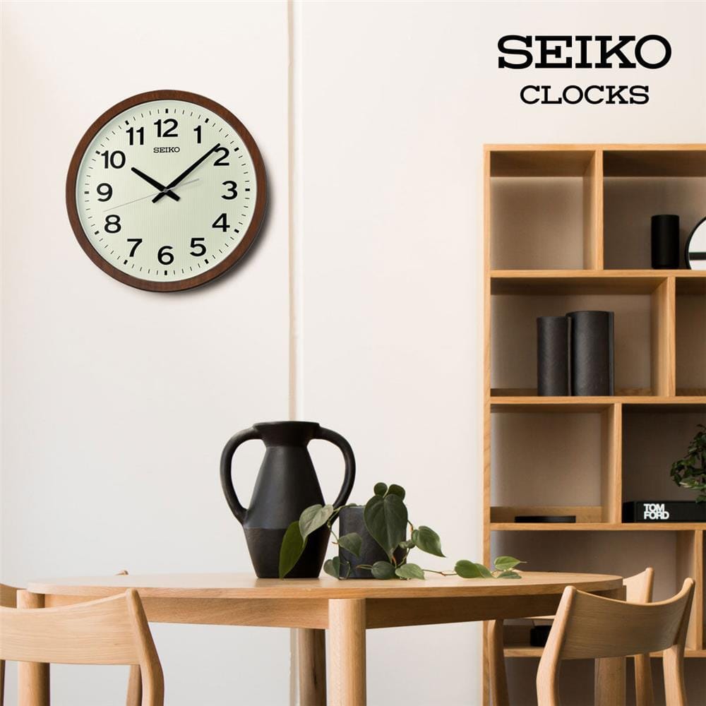 นาฬิกาแขวน SEIKO CLOCKS QXA799B 15.7 นิ้ว สีน้ำตาล