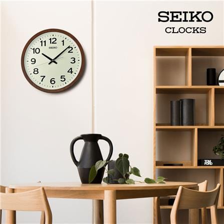 นาฬิกาแขวน SEIKO CLOCKS QXA799B 15.7 นิ้ว สีน้ำตาล_2