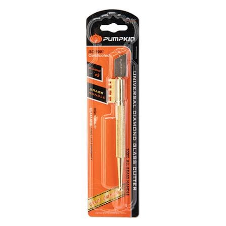 มีดกรีดกระจกใช้น้ำมัน หัวคาร์ไบด์ด้ามทองเหลือง PUMPKIN 26325 สีทอง_6
