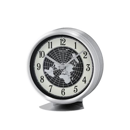 นาฬิกาตั้งโต๊ะ SEIKO CLOCKS QXE067S 4.1X3.9 นิ้ว สีเงิน