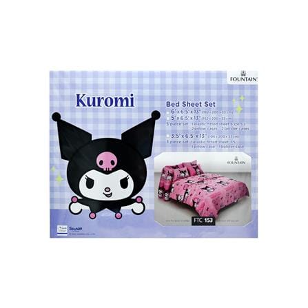 ชุดผ้าปูที่นอน 5 ฟุต 5 ชิ้น FOUNTAIN KUROMI 70107-FTC153_3
