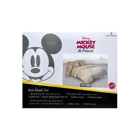 ชุดผ้าปูที่นอน 6 ฟุต 5 ชิ้น FOUNTAIN MICKEY MOUSE 70106-FTC152_3