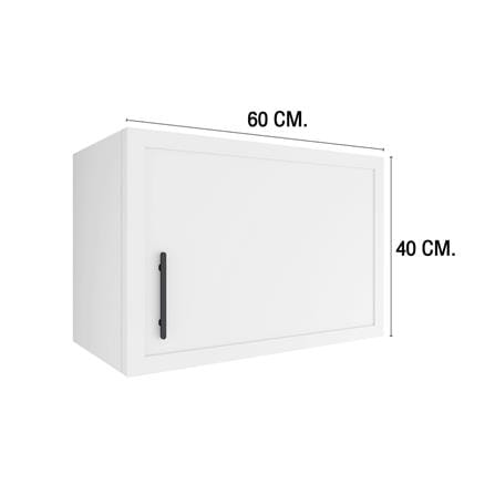 ตู้แขวนเดี่ยว MJ SLIM SHAKER 60x40 ซม. สี WHITE PEARL_3