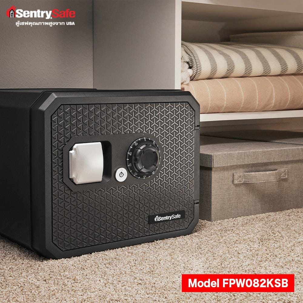 ตู้นิรภัยมือหมุน SENTRYSAFE FPW082KSB สีดำ