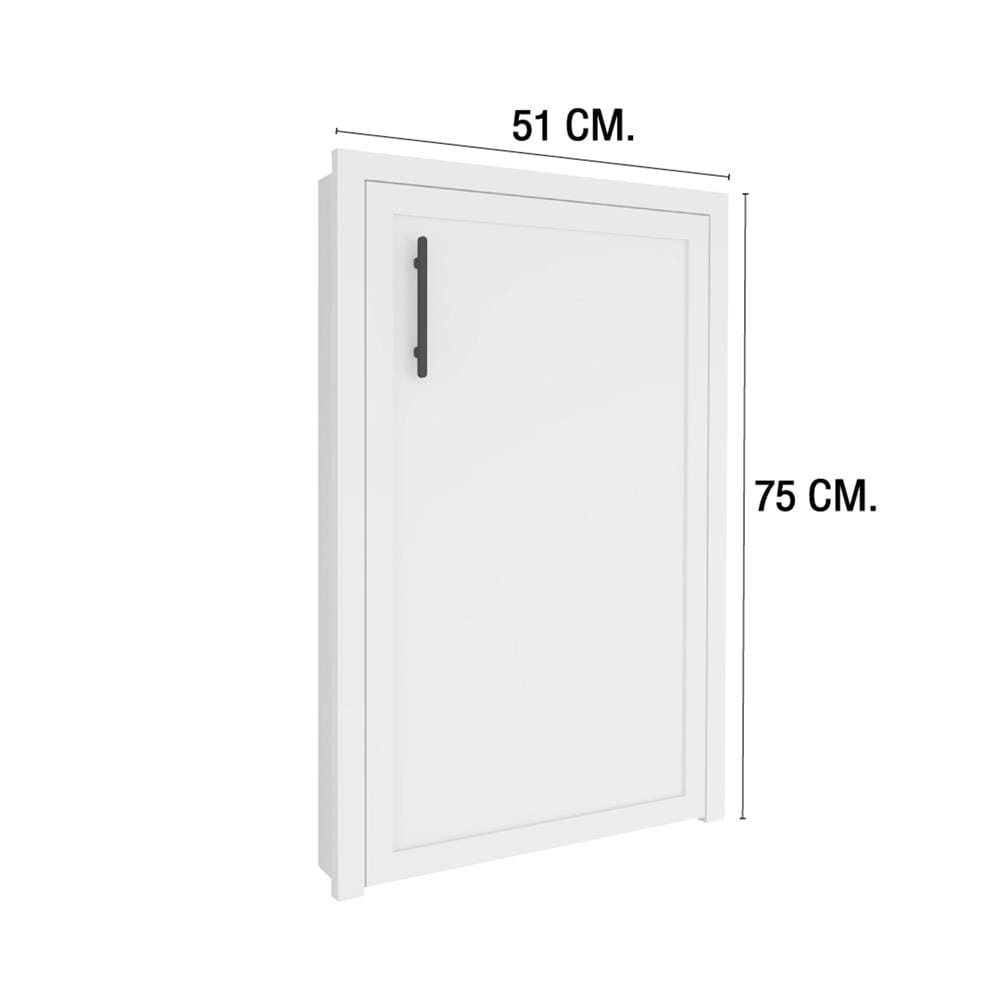 บานถังแก๊ส MJ SLIM SHAKER 51x75 ซม. สี WHITE PEARL