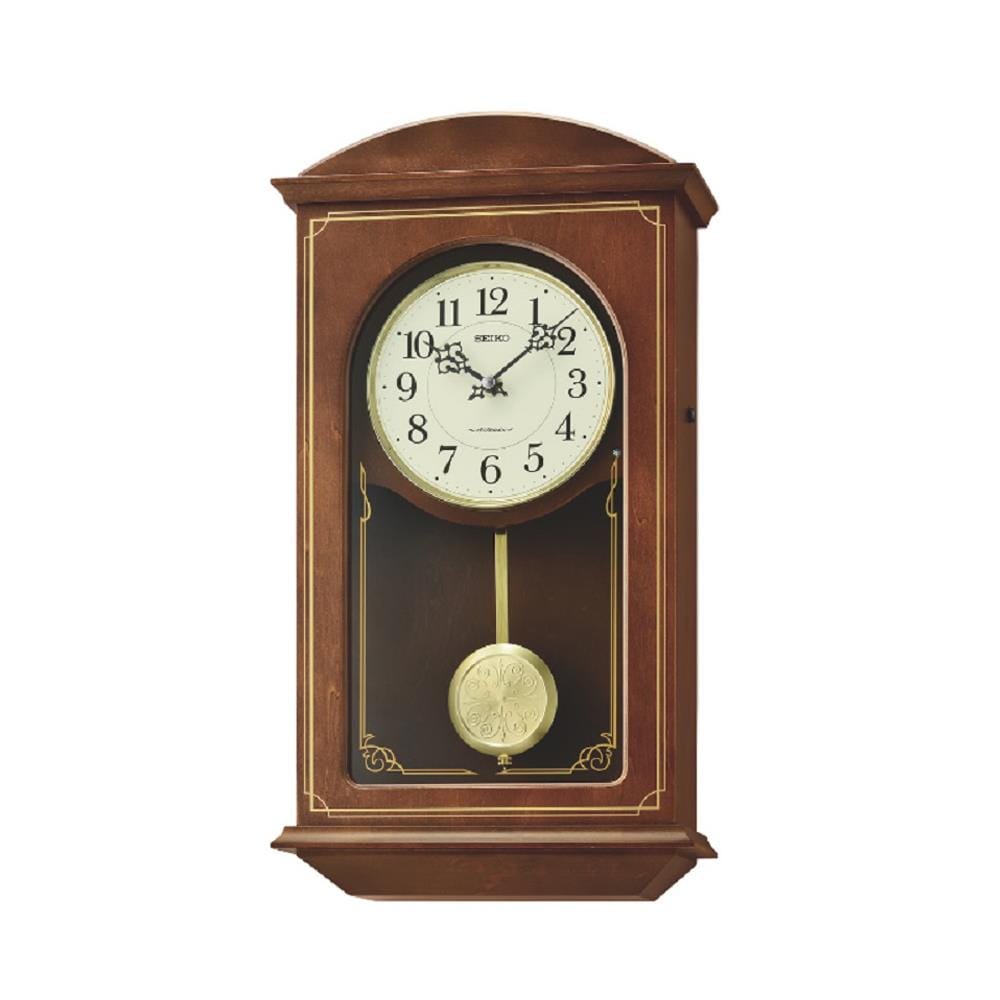 นาฬิกาตั้งโต๊ะ SEIKO CLOCKS QXM610B 18.1X9.6 นิ้ว สีน้ำตาล