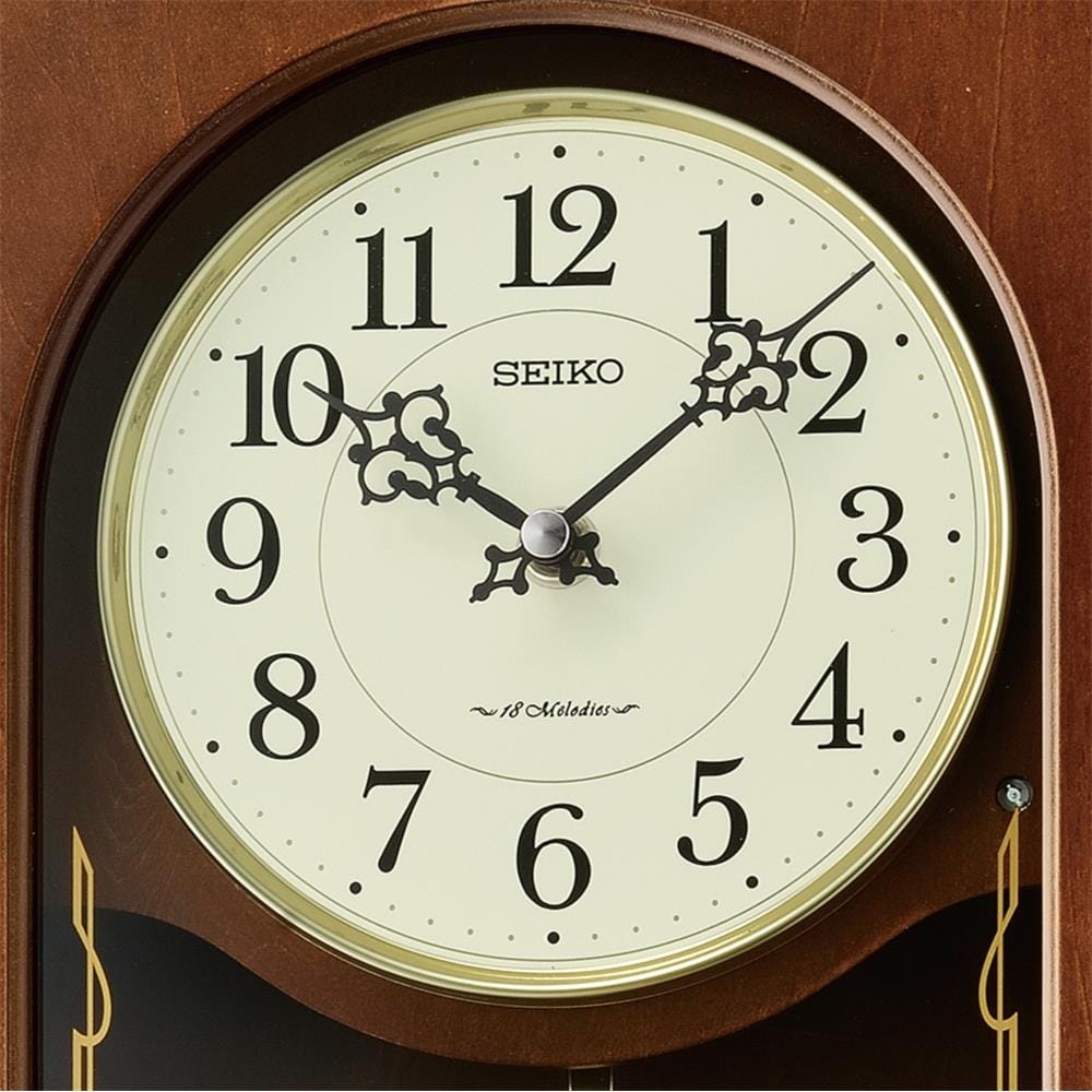 นาฬิกาตั้งโต๊ะ SEIKO CLOCKS QXM610B 18.1X9.6 นิ้ว สีน้ำตาล