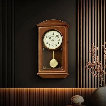 นาฬิกาตั้งโต๊ะ SEIKO CLOCKS QXM610B 18.1X9.6 นิ้ว สีน้ำตาล_5