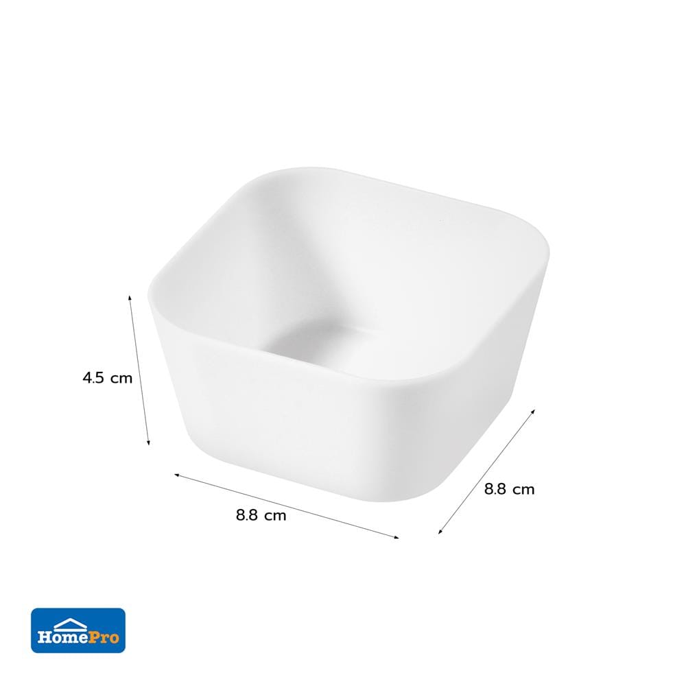 ถาดจัดเก็บ STACKO MINI 8.8X8.8X4.5 ซม. สีขาว (แพ็ก 4 ชิ้น)