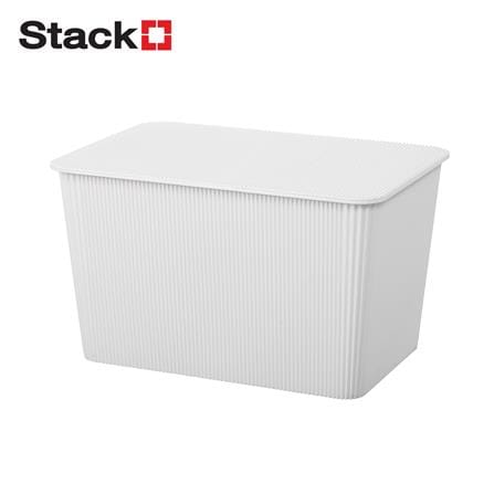 กล่องฝาปิด STACKO WIN SIZE L 37.5X25.5X22 ซม. สีขาว_0
