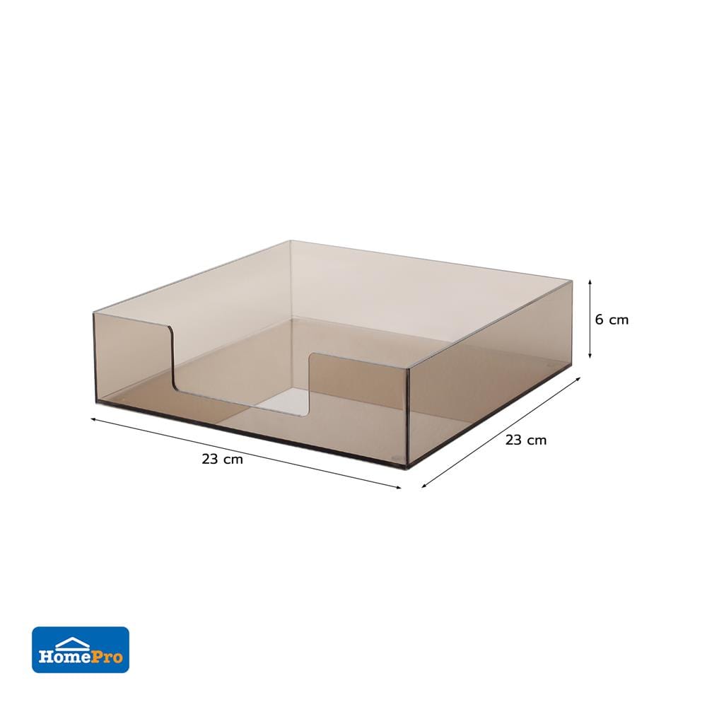 ถาดอะคริลิก KECH 23X23 ซม. สีชาใส