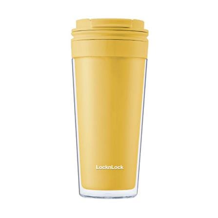 แก้วน้ำ LOCKNLOCK DOUBLE WALL HAP519 580 มล. สีเหลือง_0