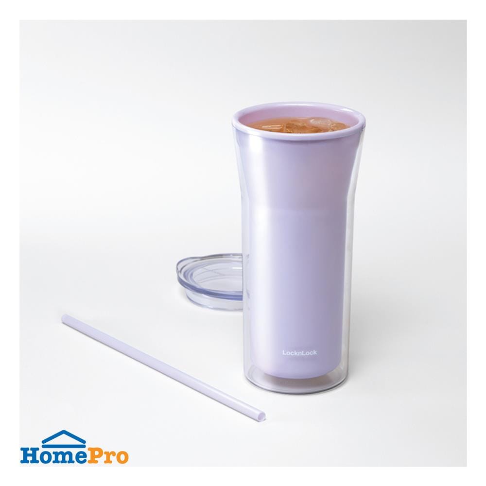 แก้วน้ำ DOUBLE WALL LOCKNLOCK COLD CUP 0.77 ลิตร สีม่วง
