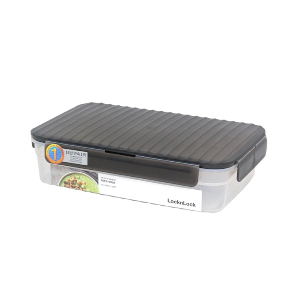 กล่องอาหาร LOCKNLOCK WAVE CONTAINER 0.67 ลิตร สีเทา