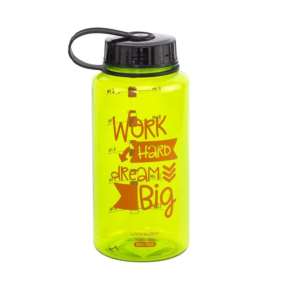 ขวดน้ำพลาสติก LOCKNLOCK HELPER 1 ลิตร สีเขียว
