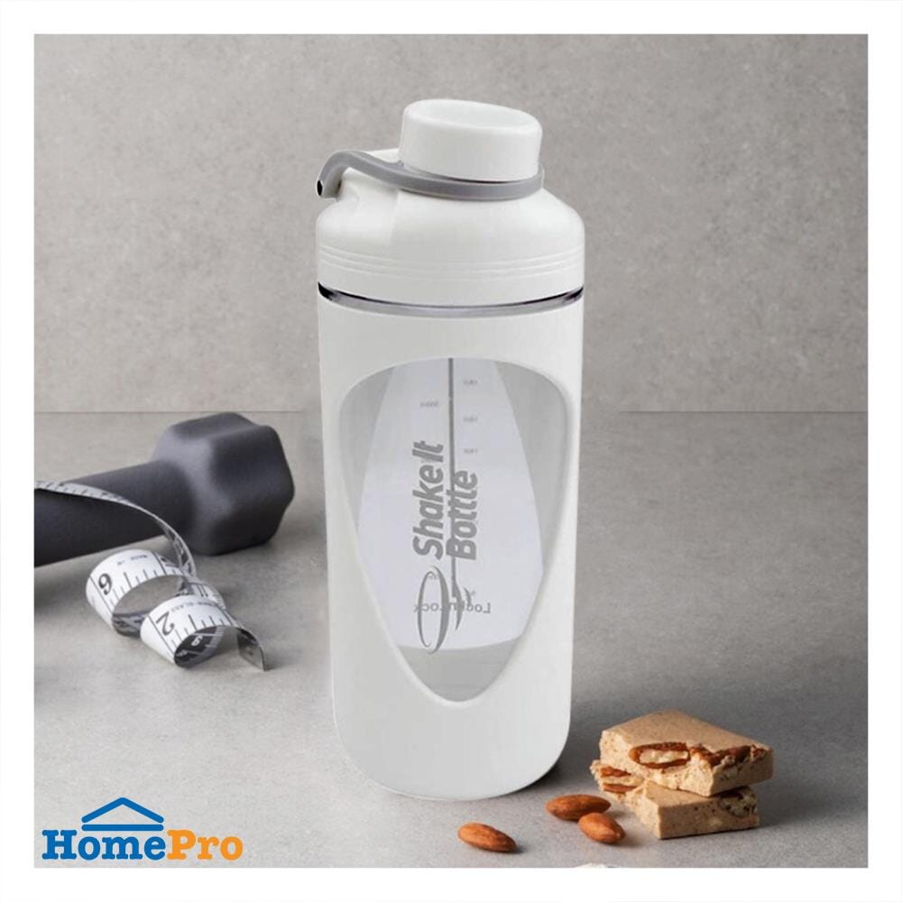 ขวดน้ำพลาสติก LOCKNLOCK SHAKE IT BOTTLE HAP949 0.8 ลิตร สีขาว
