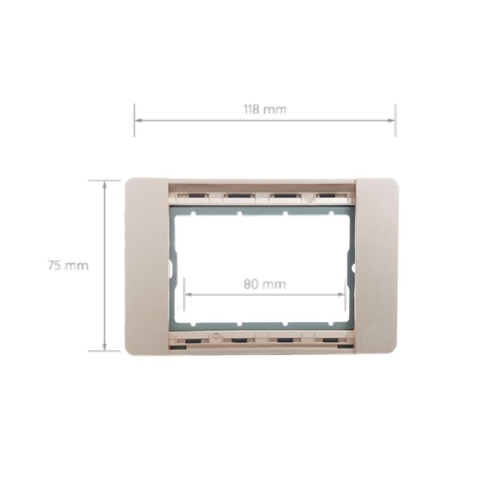 หน้ากาก 2 ช่อง SIMON 52S-F2-G7 สีทอง