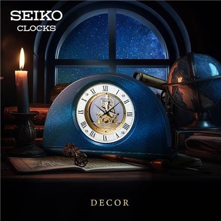 นาฬิกาตั้งโต๊ะ SEIKO CLOCKS AZ757L 7.7X12.9 นิ้ว สีน้ำเงิน_5
