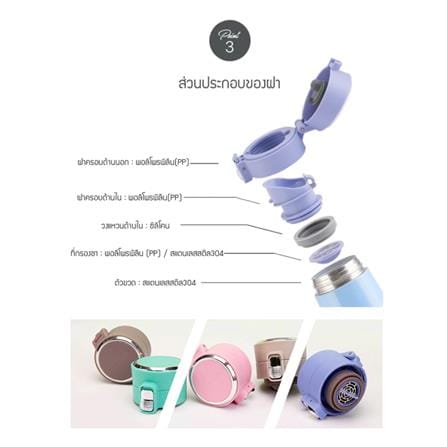กระติกสุญญากาศ 450 มล. LOCKNLOCK HOLIDAY SUNSET สีน้ำเงิน_3