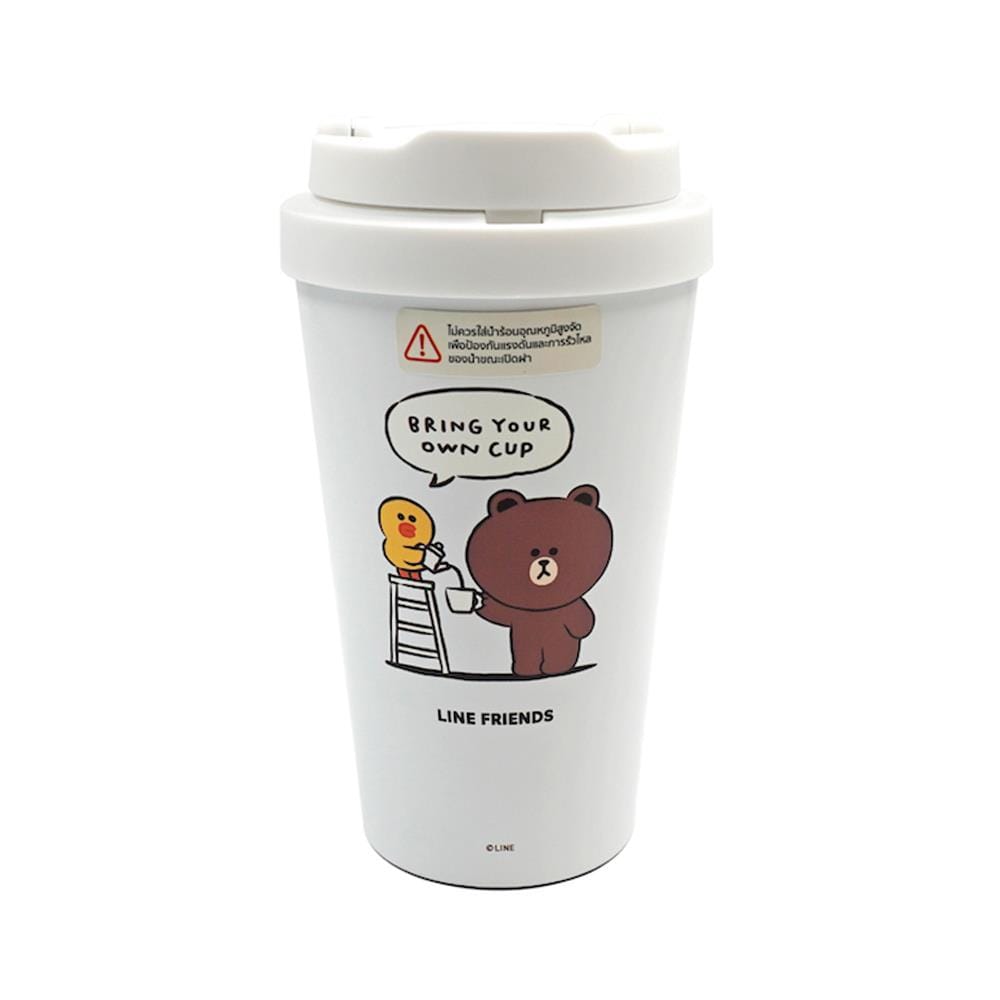 กระติกสุญญากาศ LOCKNLOCK LINE FRIENDS LHC3271LF 400 มล. สีขาว