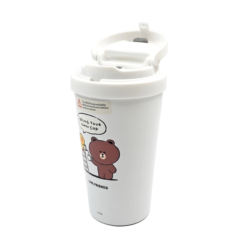 กระติกสุญญากาศ LOCKNLOCK LINE FRIENDS LHC3271LF 400 มล. สีขาว