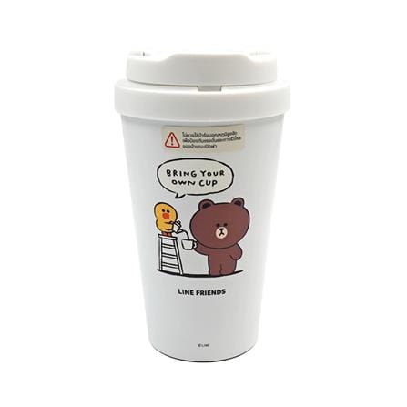 กระติกสุญญากาศ LOCKNLOCK LINE FRIENDS LHC3271LF 400 มล. สีขาว_0