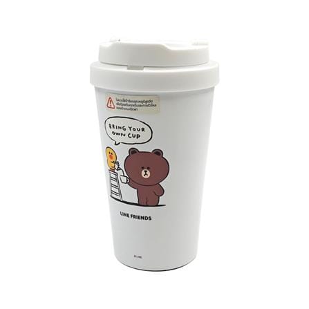 กระติกสุญญากาศ LOCKNLOCK LINE FRIENDS LHC3271LF 400 มล. สีขาว_1