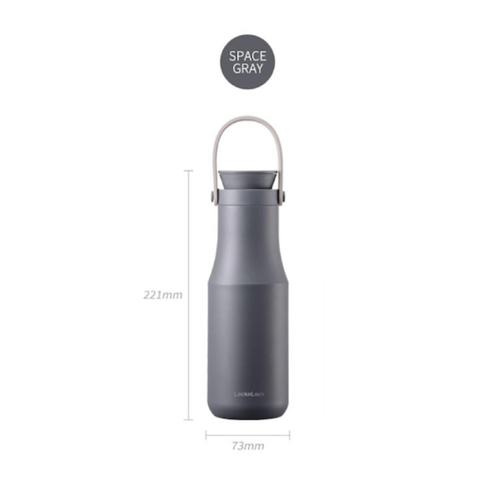 กระติกสุญญากาศ LOCKNLOCK METRO DOUBLE TUMBLER 470 มล. สีเทา