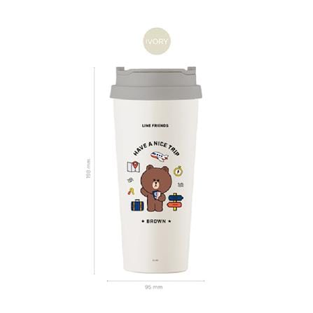 กระติกสุญญากาศ LOCKNLOCK LINE FRIEND LHC4279 540 มล. สีครีม_6