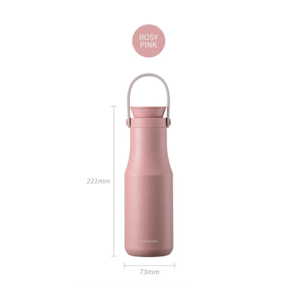 กระติกสุญญากาศ LOCKNLOCK METRO DOUBLE TUMBLER 470 มล. สีชมพู